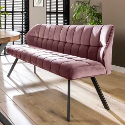 Esszimmer Polsterbank in Rosa Samt - Miobelda
