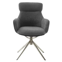 Esszimmer Sesselstuhl in Anthrazit - Prising (2er Set)