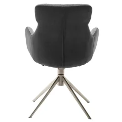 Esszimmer Sesselstuhl in Anthrazit - Prising (2er Set)