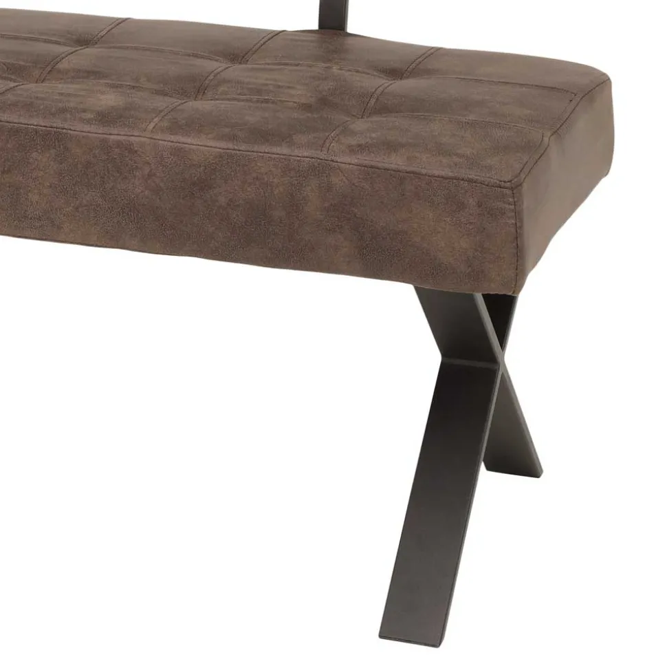 Esszimmer Sitzbank Laticio in Braun Microfaser