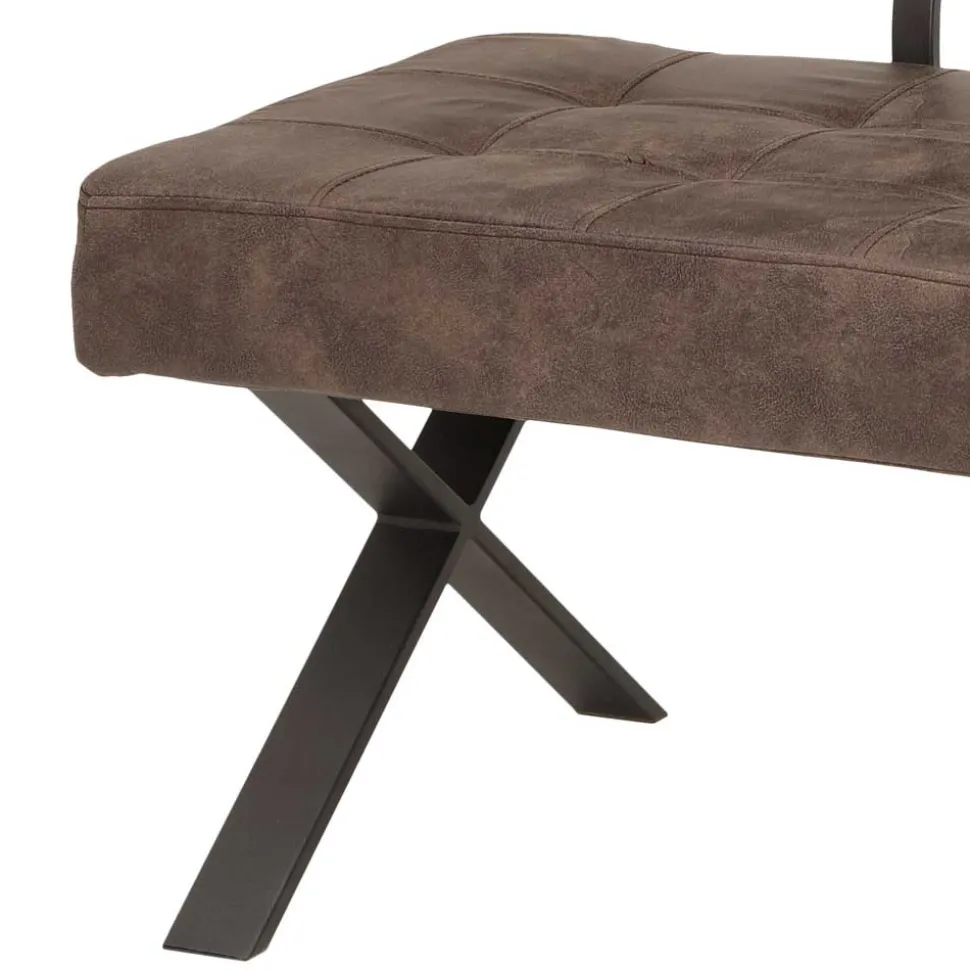 Esszimmer Sitzbank Laticio in Braun Microfaser