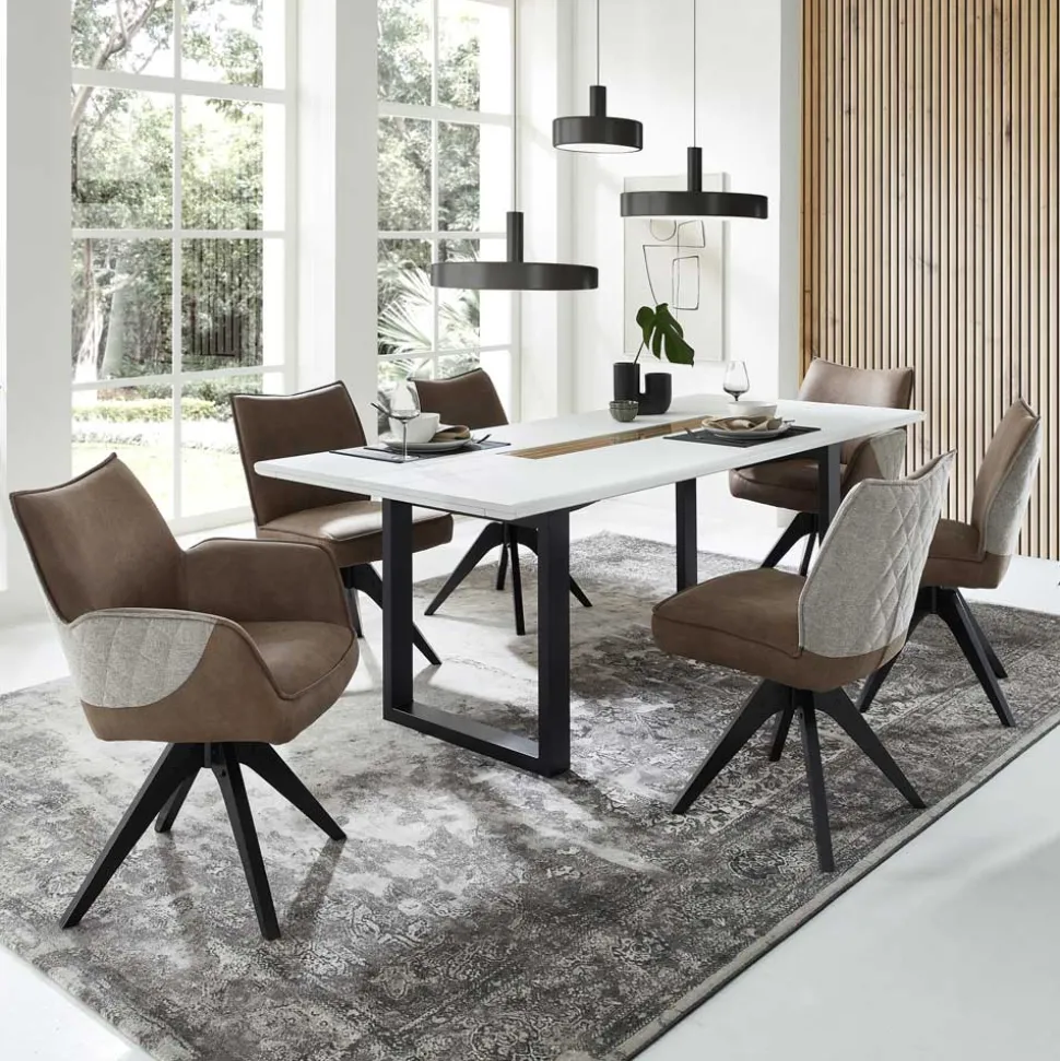 Esszimmer Sitzgruppe mit sechs Sitzplätzen - Niam (siebenteilig)