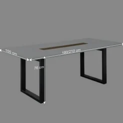 Esszimmer Sitzgruppe mit sechs Sitzplätzen - Niam (siebenteilig)