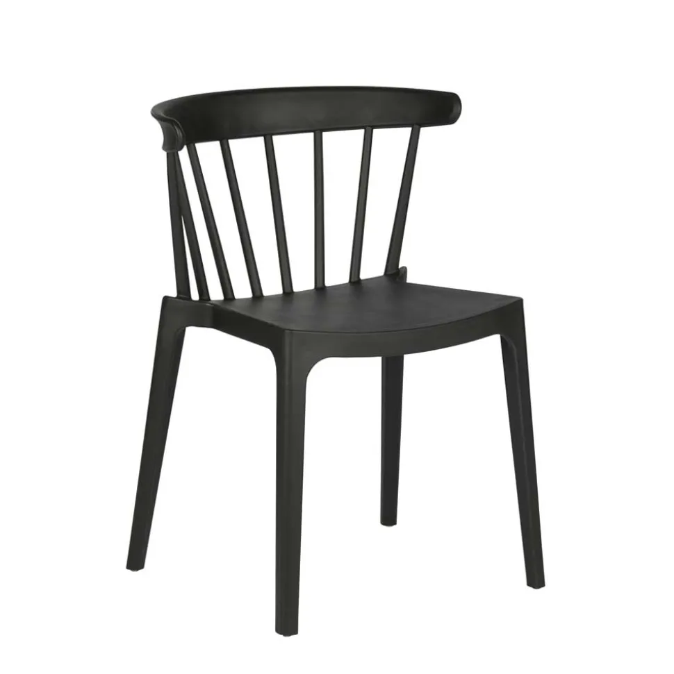 Esszimmer Stapelstuhl in Schwarz - Excellenta (2er Set)