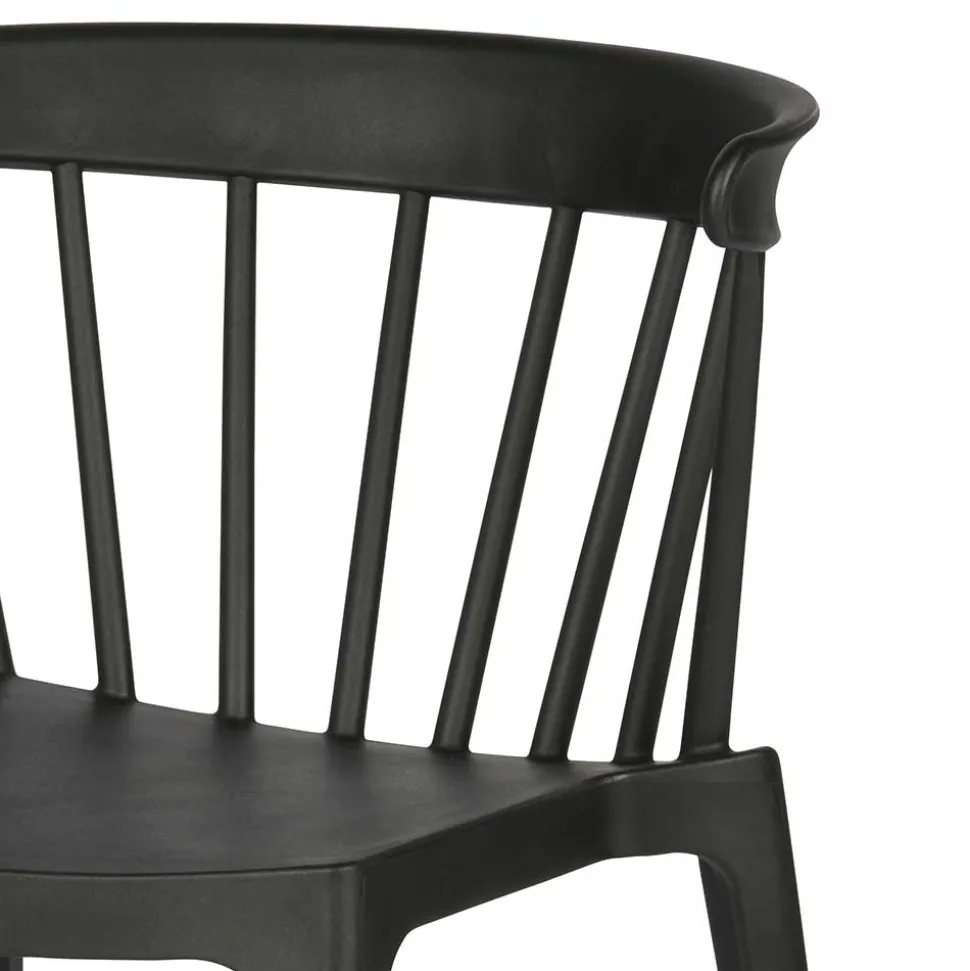 Esszimmer Stapelstuhl in Schwarz - Excellenta (2er Set)