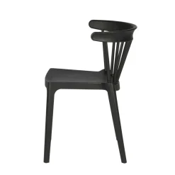 Esszimmer Stapelstuhl in Schwarz - Excellenta (2er Set)