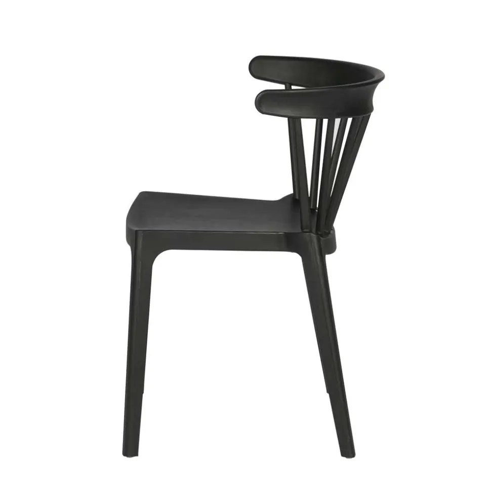 Esszimmer Stapelstuhl in Schwarz - Excellenta (2er Set)