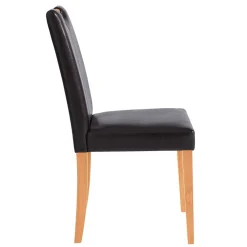 Esszimmer Stühle in Dunkelbraun & Natur - Selectra (2er Set)