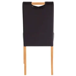 Esszimmer Stühle in Dunkelbraun & Natur - Selectra (2er Set)