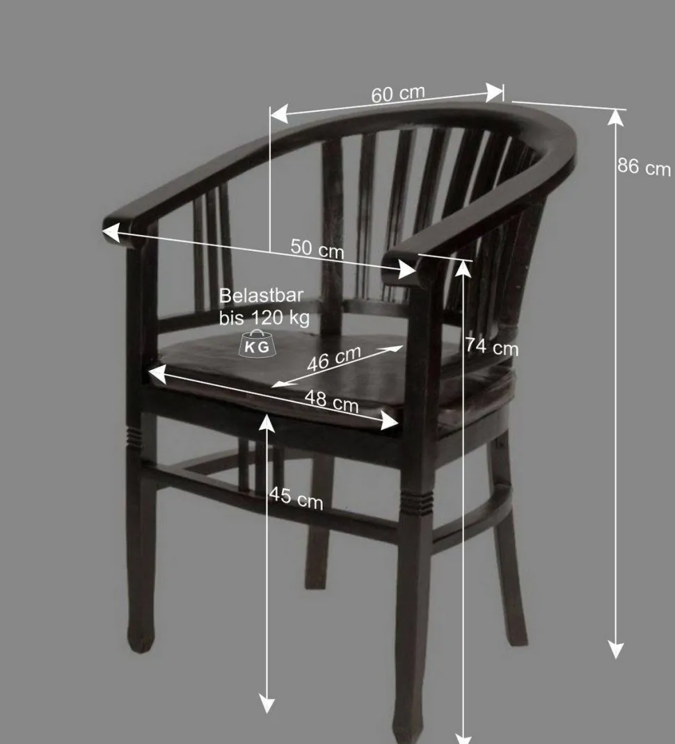 Esszimmer Stuhl Islando aus Akazie Massivholz