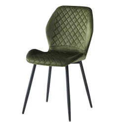 Esszimmer Stuhlset in Dunkelgrün - Yalley (4er Set)