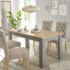 Esszimmer Tisch in Eiche NB & Lichtgrau - Buleta