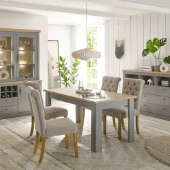 Esszimmer Tisch in Eiche NB & Lichtgrau - Buleta