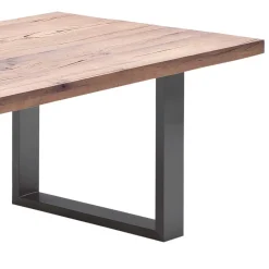 Esszimmer Tisch mit dunkler Eichenplatte - Buleta