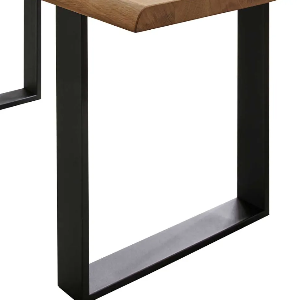 Esszimmer Tisch mit Holzplatte aus Wildeiche - Rouven