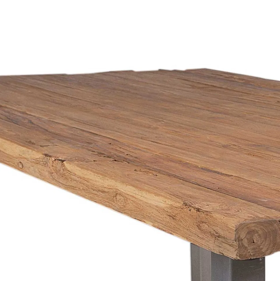 Esszimmer Tisch mit Teak Altholz Platte - Malaya