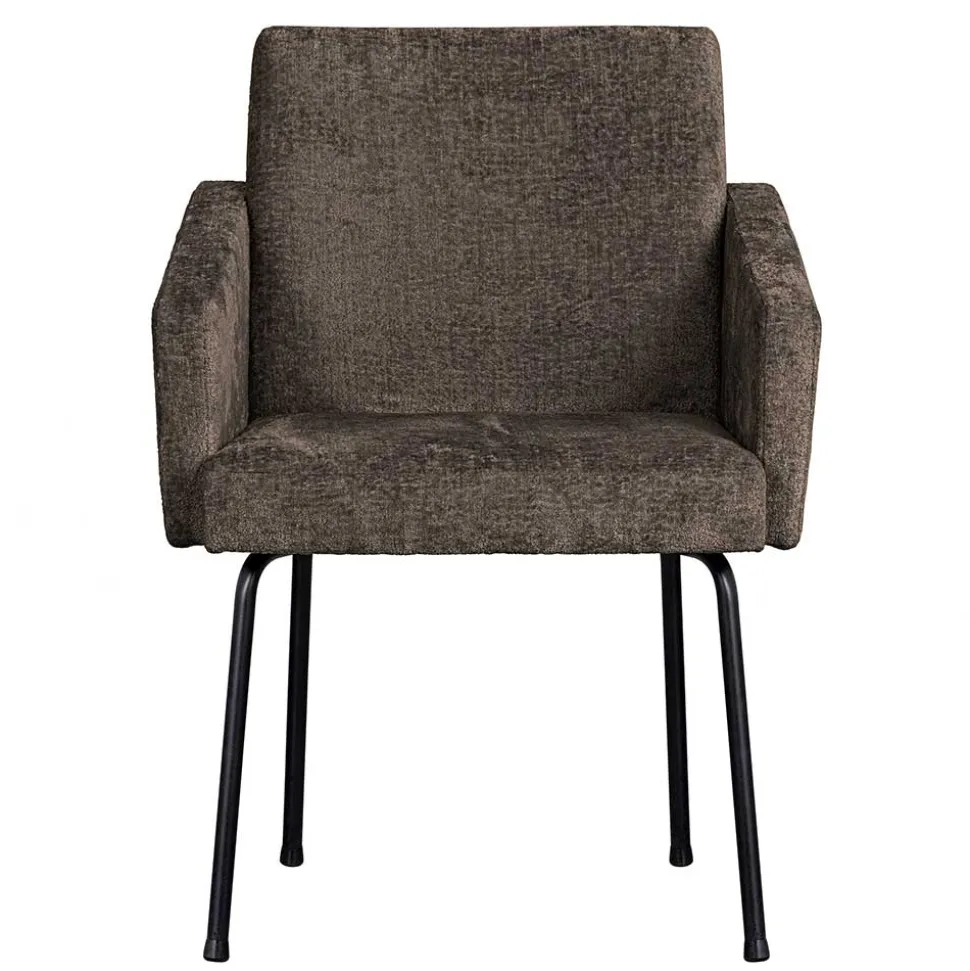 Esszimmer Tischsessel in Graubraun Stoff - Davos (2er Set)