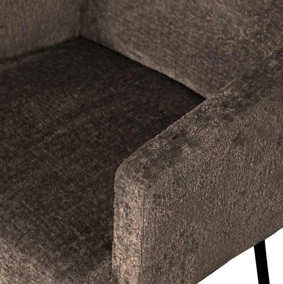 Esszimmer Tischsessel in Graubraun Stoff - Davos (2er Set)