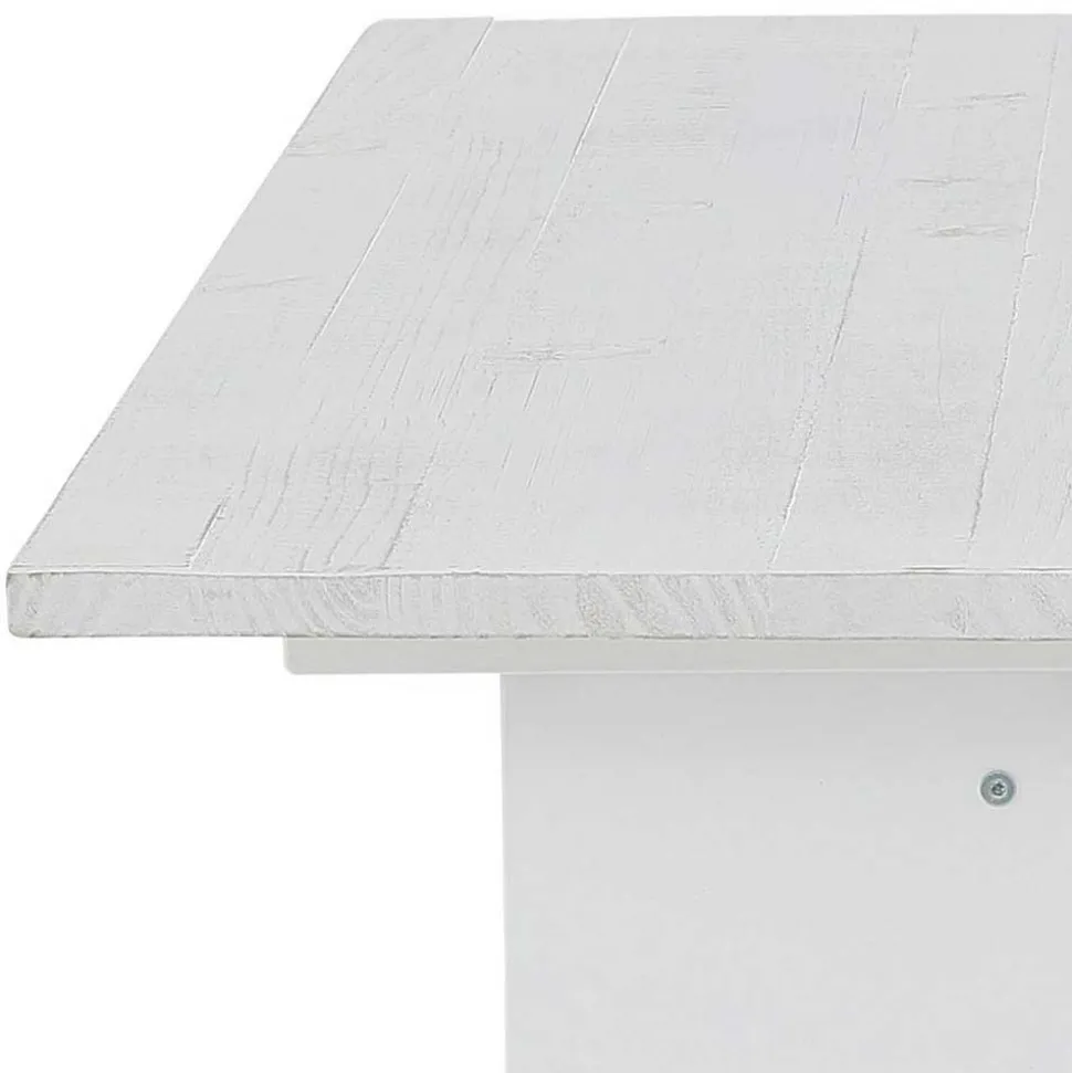 Esszimmer Wangentisch in Weiß lasiert - Vagniu