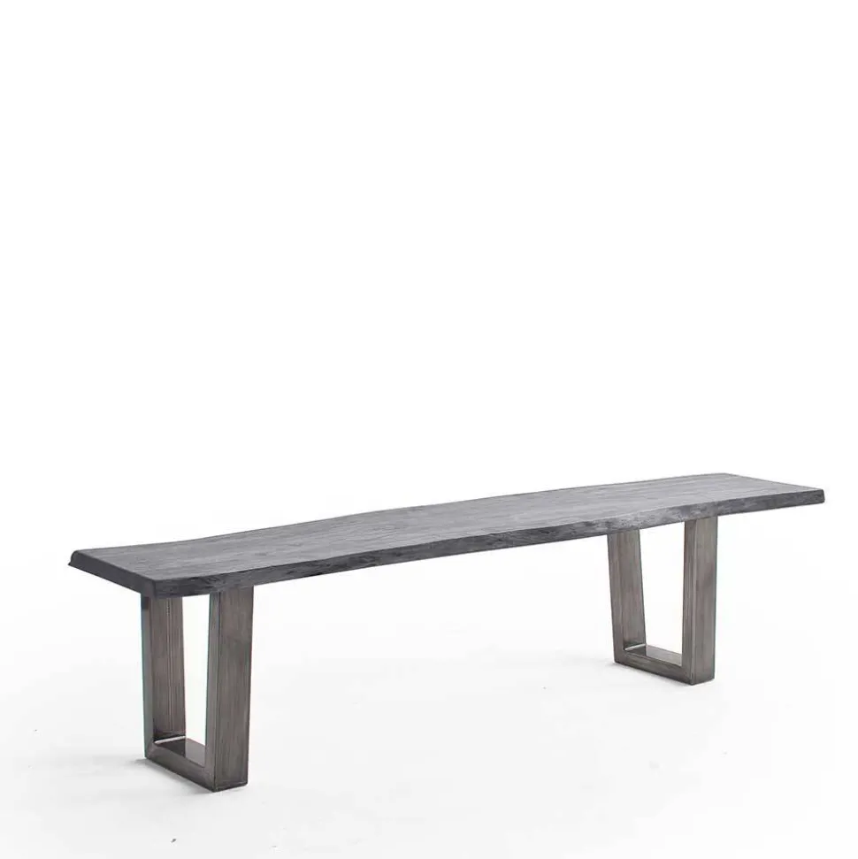 Esszimmerbank in Akazie Grau und Altsilber - Moggia