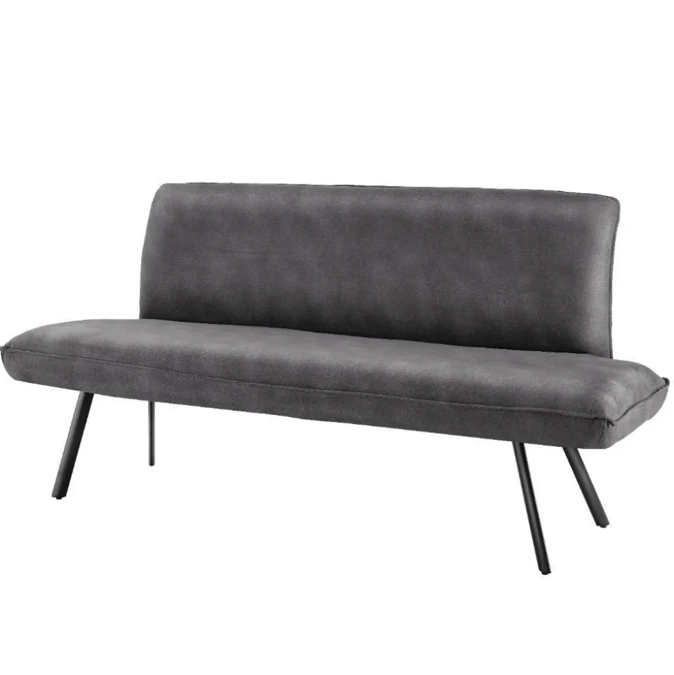 Esszimmerbank in Dunkelgrau Microfaser - Aturin