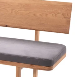 Esszimmerbank mit Lehne aus Wildeiche - Saar