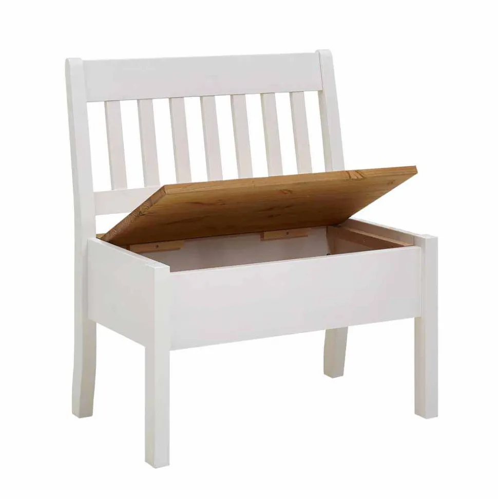 Esszimmerbank Molzau in Weiß Kiefer massiv