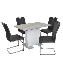 Esszimmerkombination mit Säulentisch - Bahirah (fünfteilig)