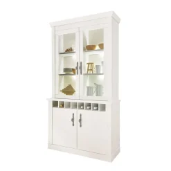 Esszimmermöbel Kombi in weißer Holzoptik Pinie - Liancos (vierteilig)