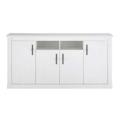 Esszimmerschrank Set in weißer Holzoptik Pinie - Liancos (dreiteilig)