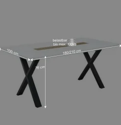 Esszimmersitzgruppe inklusive sechs Stühle - Niam I (siebenteilig)