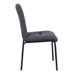 Esszimmerstühle in Dunkelgrau & Schwarz - Frees (2er Set)