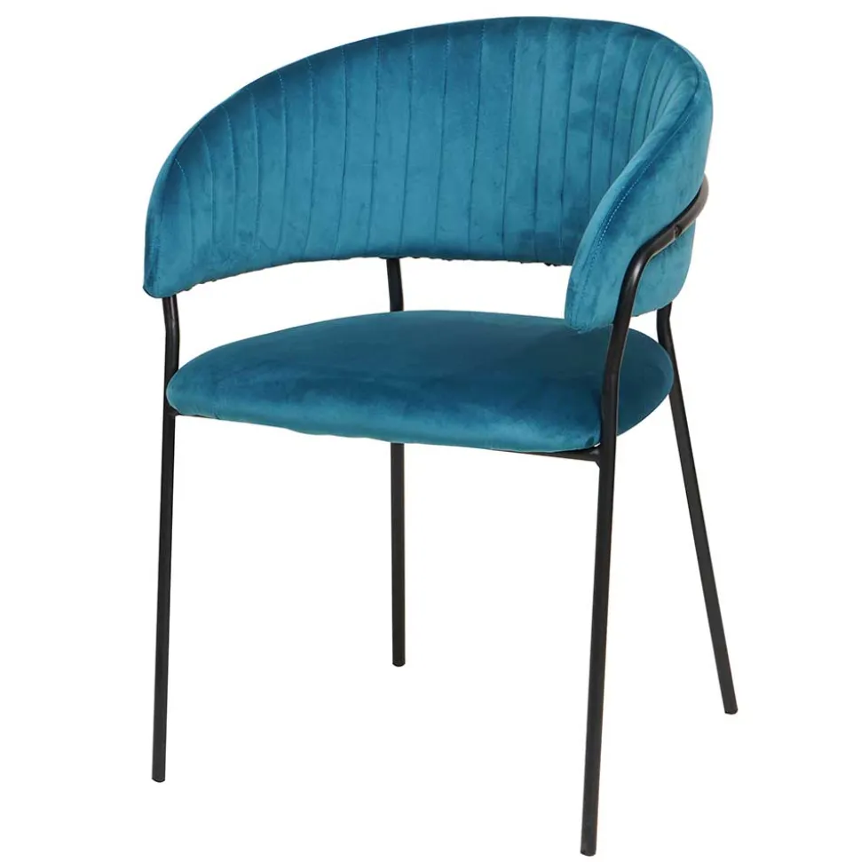 Esszimmerstühle in Türkis & Schwarz - Vakuum