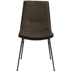 Esszimmerstuhl aus Leder in Braun - Unkorian (2er Set)