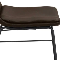 Esszimmerstuhl aus Leder in Braun - Unkorian (2er Set)