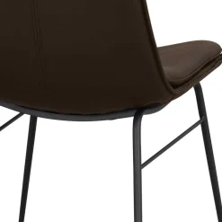 Esszimmerstuhl aus Leder in Braun - Unkorian (2er Set)