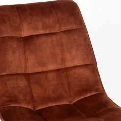 Esszimmerstuhl aus Velours Rost Braun - Mangos (2er Set)