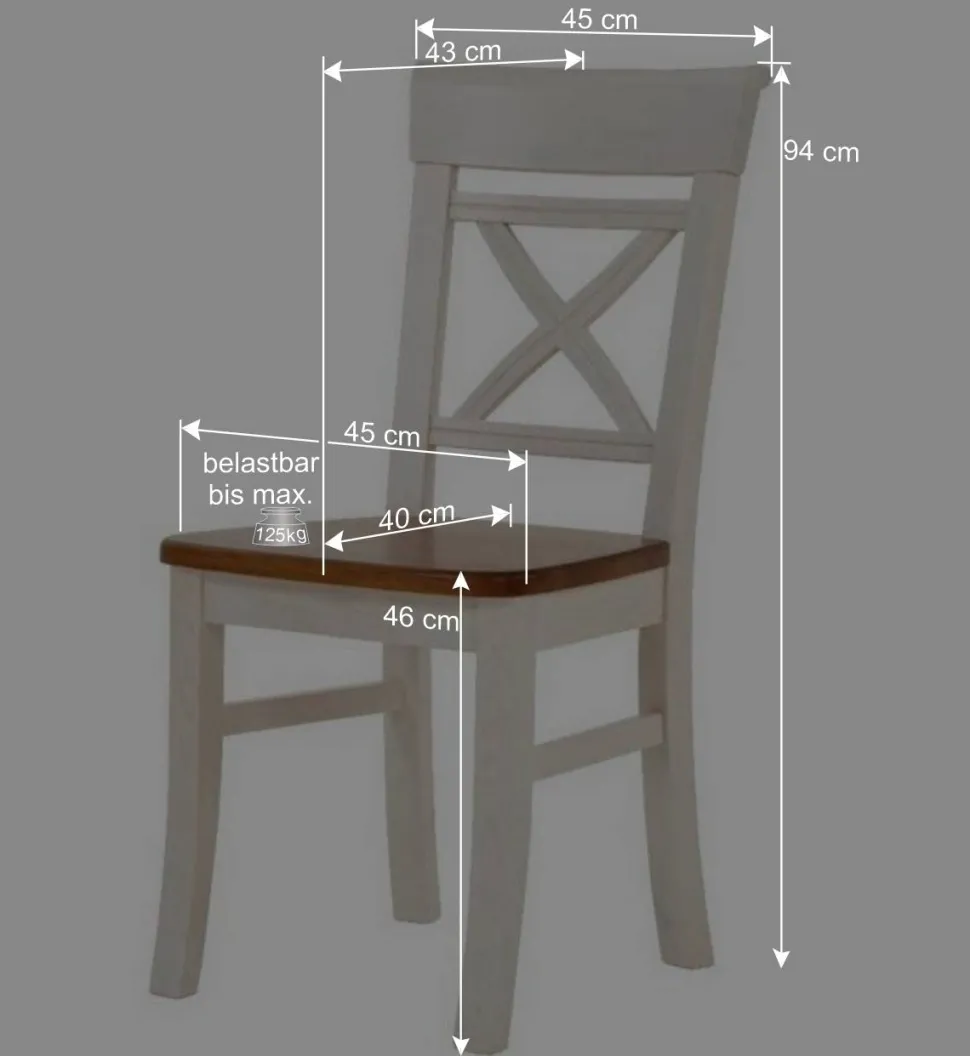 Esszimmerstuhl Barlad im Landhausstil (2er Set)