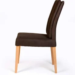 Esszimmerstuhl gepolstert in Dunkelbraun - Cadama (2er Set)