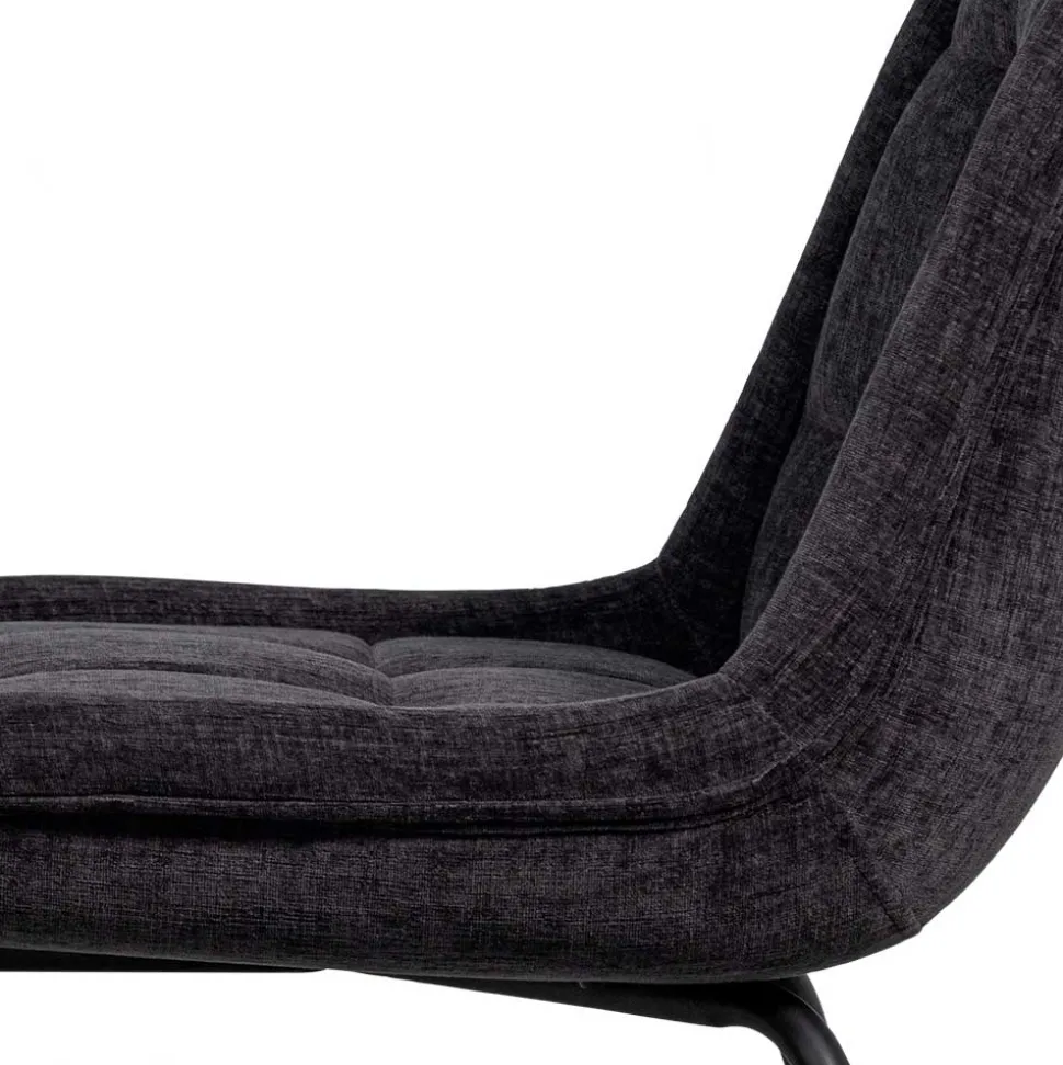 Esszimmerstuhl in Dunkelgrau Samt - Asne (2er Set)