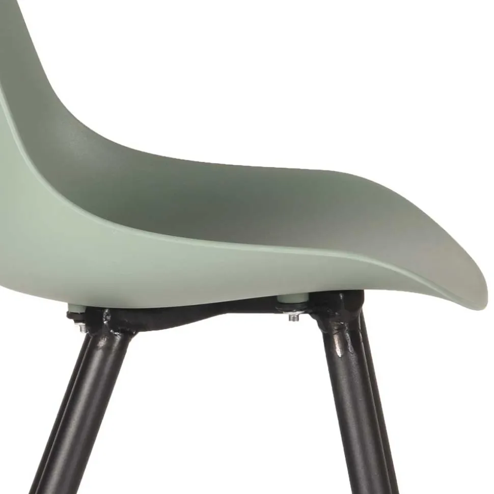 Esszimmerstuhl in Graugrün Kunststoff - Stana (2er Set)