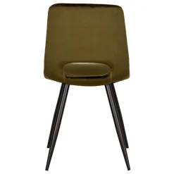 Esszimmerstuhl in Oliv Grün Samtbezug - Tryndidad (2er Set)