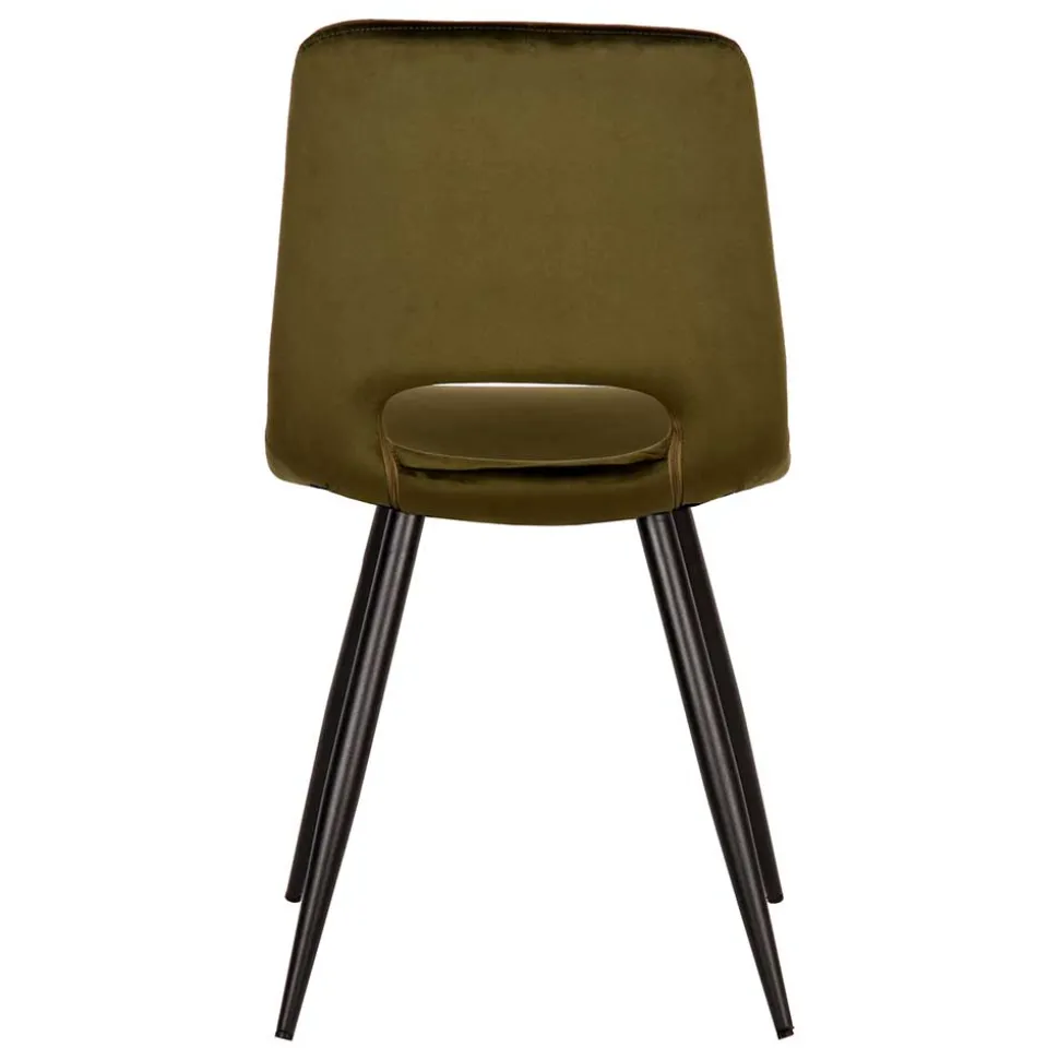 Esszimmerstuhl in Oliv Grün Samtbezug - Tryndidad (2er Set)