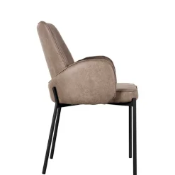 Esszimmerstuhl in Taupe Microfaser - Ordinia (2er Set)