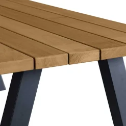 Esszimmertisch aus Abachi Holz - Charme