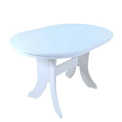 Esszimmertisch Gruppe in Weiß - Nemuro (fünfteilig)