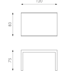 Esszimmertisch in Grau Florian ausziehbar von 120cm auf 350cm
