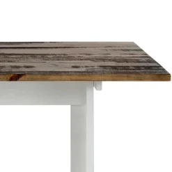 Esszimmertisch mit Kiefernholz Platte Dunkel - Katell