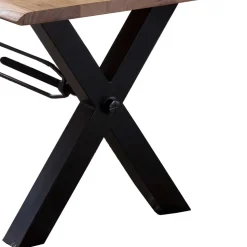 Esszimmertisch mit Live Edge Holzplatte Akazie - Cerado