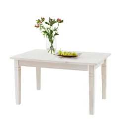 Esszimmertisch Onesti aus Kiefer Weiß Massivholz